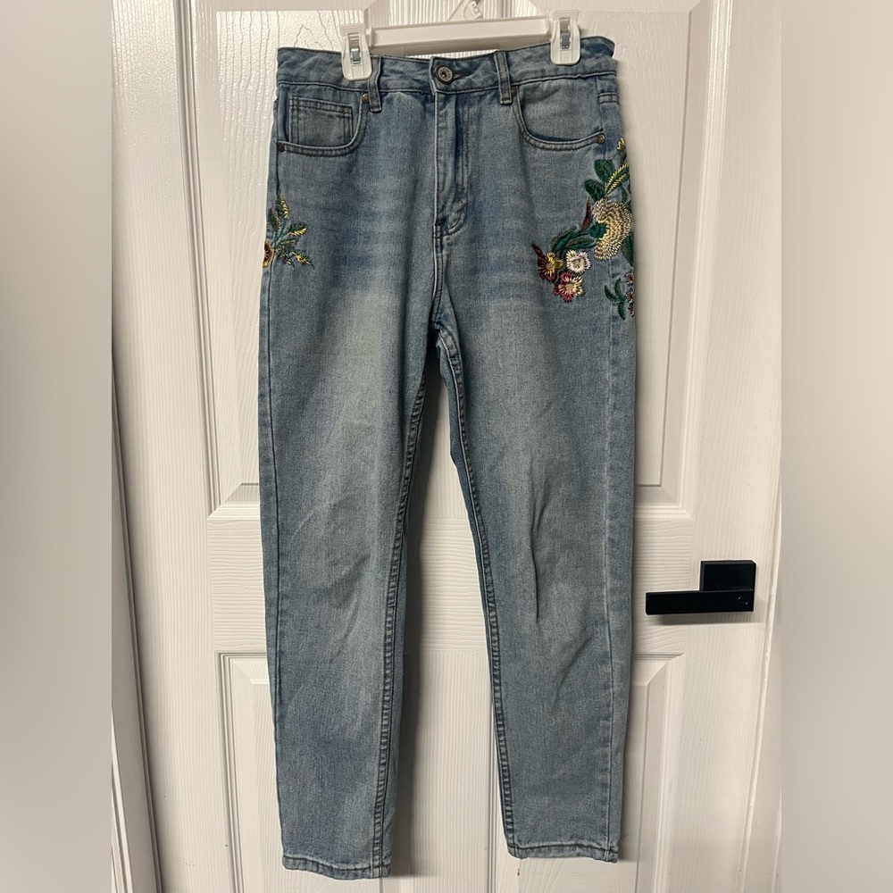 Brave Soul London women Jean denim size 10 blue flower